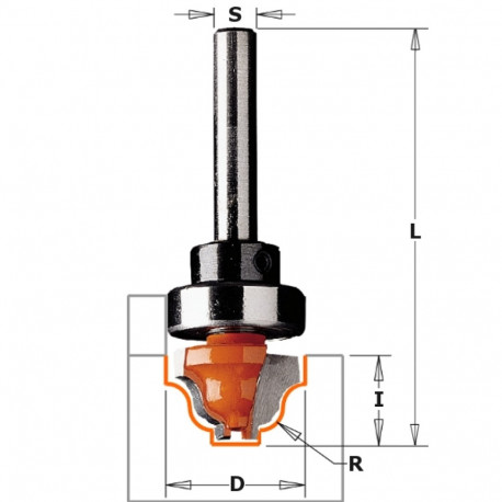 Dekoratiiv Ogee profiil otsfrees HM S=12 D=28.6x13.3