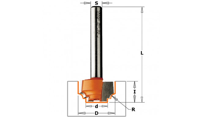 Profiil sõrmfrees HM S=8 D=19x11
