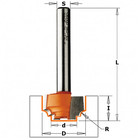 CLASSICAL BEAD BIT HW S=8 D=12,7X12,7