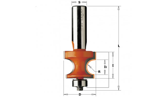 Serva ümar-profiil otsfrees HM S=12 D=28.6x22.2 R6.35