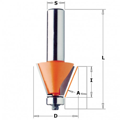 CHAMFER BIT HM 30deg S=12 D=38,5 30deg