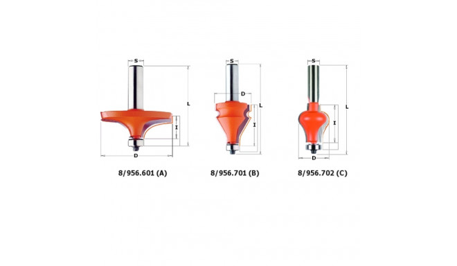 TABLE EDGE/HAND RAIL BIT S=12 D=35X38 -B-