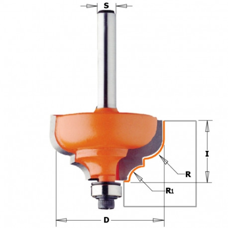 Ogee profiil sõrmfrees HM S=8 D=35x18.5