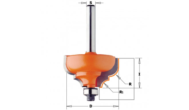 Ogee profiil sõrmfrees HM S=8 D=35x18.5