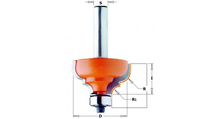 Ogee profiil sõrmfrees HM S=12 D=35x18.5