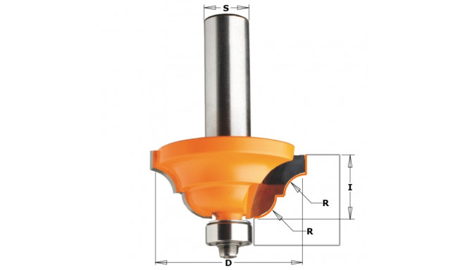 Ogee profiil sõrmfrees HM S=8 D=42.8x18.5 R=6.4