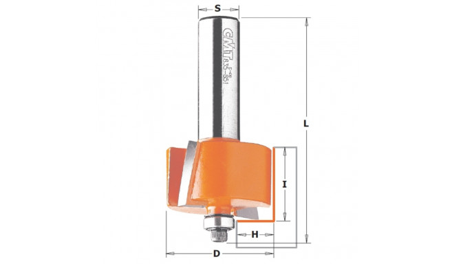 RABBETING BIT W/BRNG HW S=8 D=31,7X19