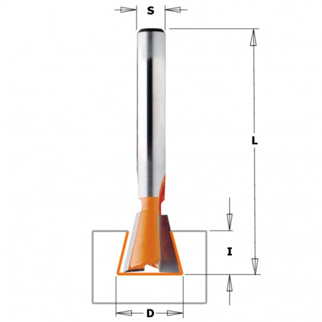 DOVETAIL BIT HW S=12 D=16X22 7 DEG