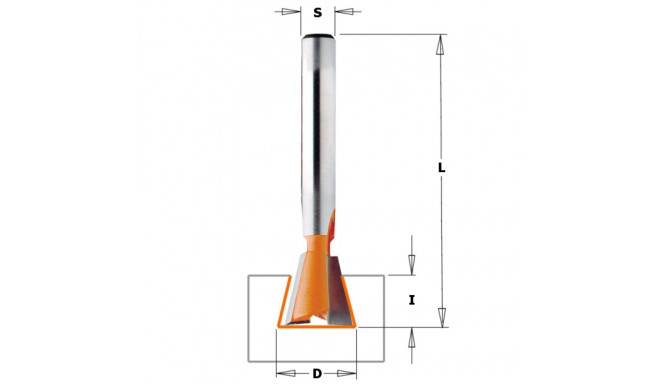 DOVETAIL BIT HW S=8 D=12,7X21 8 DEG