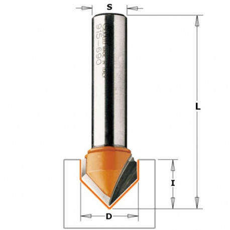 V-GROOVING BIT 90 DEG HM S=12 D=31,7X19