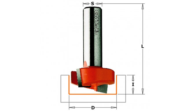 MORTISING BIT HW S=8 D=19 X19