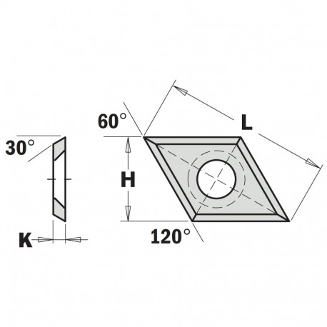 STANDARD REVERSIBLE KNIVES 2 CUTTING EDGES 30°