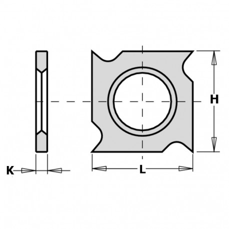 HW-HC STANDARD REPLACEABLE KNIFE (4 CUTTING EDGES) 18X18X1.95mm