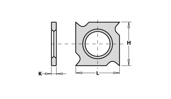 HW-HC STANDARD REPLACEABLE KNIFE (4 CUTTING EDGES) 18X18X1.95mm