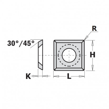 Kõvasulam pöördtera 12x12x1.5 mm Z4-35° R0.75