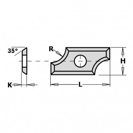 HWM-KNIFE R6.35 (24X12X1.5)