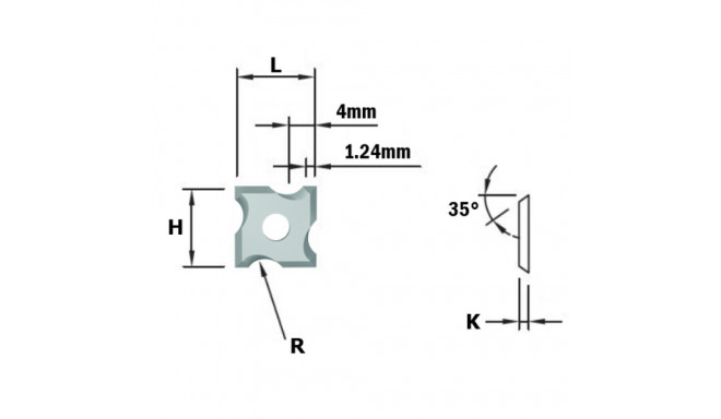 HWM-KNIFE R1 (4 CUTTING EDGES) 12x12x1.5mm HW-F1730
