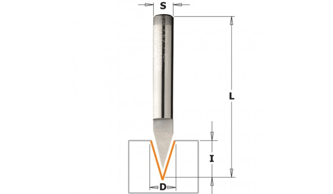 LASER POINT BIT 35° HWM S=6 D=9 L=50 Z1