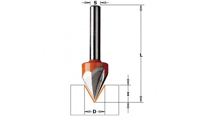 LASER POINT BIT (60°) Z3 HW S=6x35 D=12,7X11x57 RH