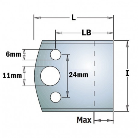 Piirajad, paar 40x4 mm -BLANK-