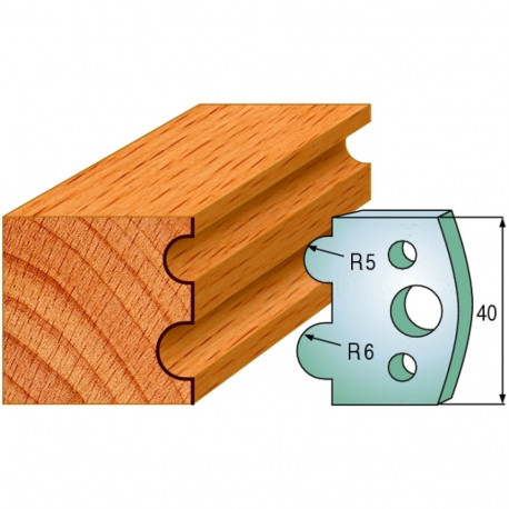 PAIR KNIVES HL 40x4mm