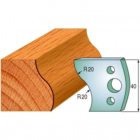 Profiilterad, paar HL 40x4 mm