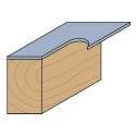 HW FLUSH TRIM BIT W/KNIFE AND BEARING HW Z2 S=12 D= 19X60X120 RH