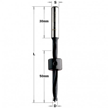 BRAD POINT BIT HW S=8X30 D=8X90 RH