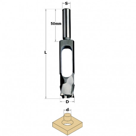 SP PLUG CUTTER Z=6 S=16X50 D=50X160 RH