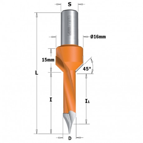 Tüüblipuur, versengiga, läbiv HM D=5x35x70 S=10x20 RH