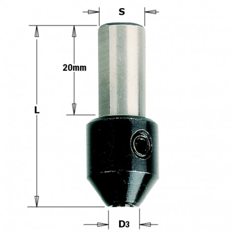 CHUCK FOR TWIST DRILL d=2 S=10X20 L=38