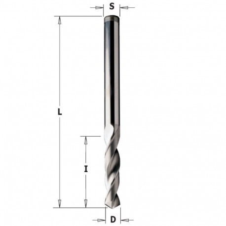 TWIST DRILL SOLID HW D=3,2X27X55 (120°) RH