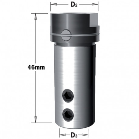DRILL HOLDER FOR WEEKE MACHINES F=10X26 D=20 LT=46 RH-LH