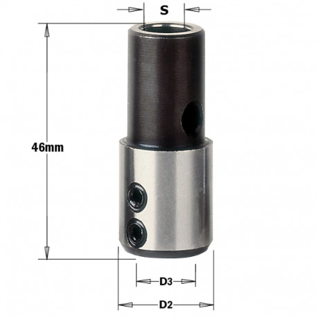 Adapter S=M10x1.5 D=10 LH