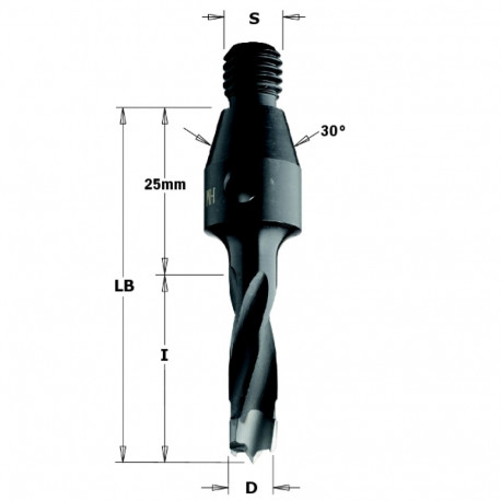 Tüüblipuur HM D=8x30 S=M10/30 RH