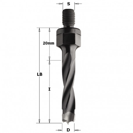 DOWEL DRILL HW D= 6X43X63 S=M10 LH