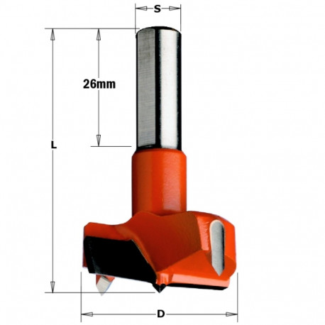 Hingepuur HM D=26x57.5 S=10x26 RH