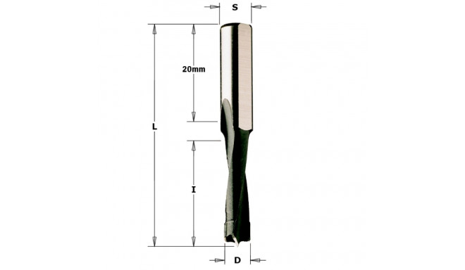 HW-DOWEL DRILL S=8X20 D=8X58 RH