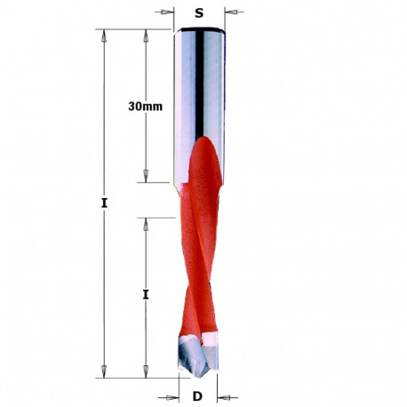 DOWEL DRILL HW SMG D= 6 X35X70 S=10X30 LH
