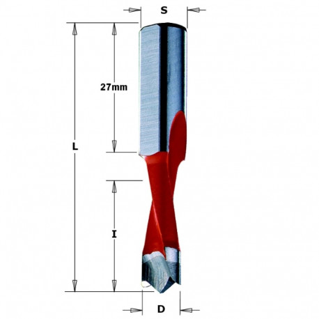 Tüüblipuur HM D=5x27x57.5 S=10x27 LH
