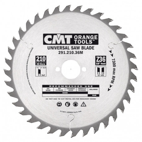 CROSSCUT SAW BLADE FOR PORTABLE MACHINES 190X2.6/1.8X20FF Z=32 ATB 10°