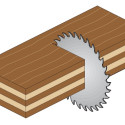 CROSSCUT SAW BLADE FOR PORTABLE MACHINES 165X2.2/1.6X20 Z=24 ATB 15°