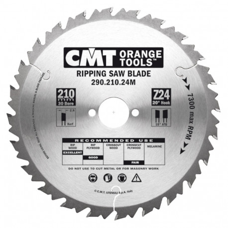 RIPPING SAW BLADE 210X2.8X30 Z24 10ATB