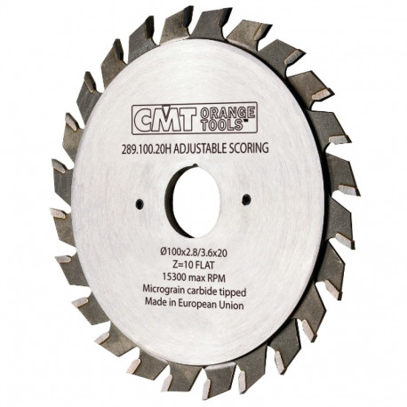 FLAT ADJUSTAB.SCORING BLADE 100X2.8-3.6X20 Z20