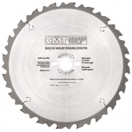 SAW BLADE FOR BUILD.CONTRACT.550X4.2/3.2X30 Z=40 5´ATB