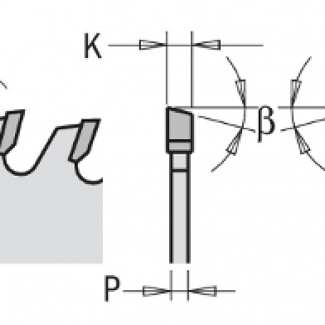 SAW BLADE HW 300x3.2/2.2x30 Z96 5ATB (CHROME)