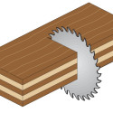 HW SAWBLADE W/ TRAPEZOIDAL TEETH 225X2.6/1.8X30 Z64 4° TCG