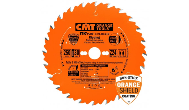 ITK PLUS RIP AND CROSSCUT SAW BLADE HW 300X2.6X30 Z24 ATB+S
