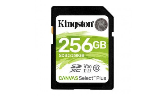 Kingston Technology 256GB SDXC Canvas Select Plus 100R C10 UHS-I U3 V30
