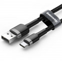 Baseus cable Cafule USB - USB-C 3m 2A gray-black